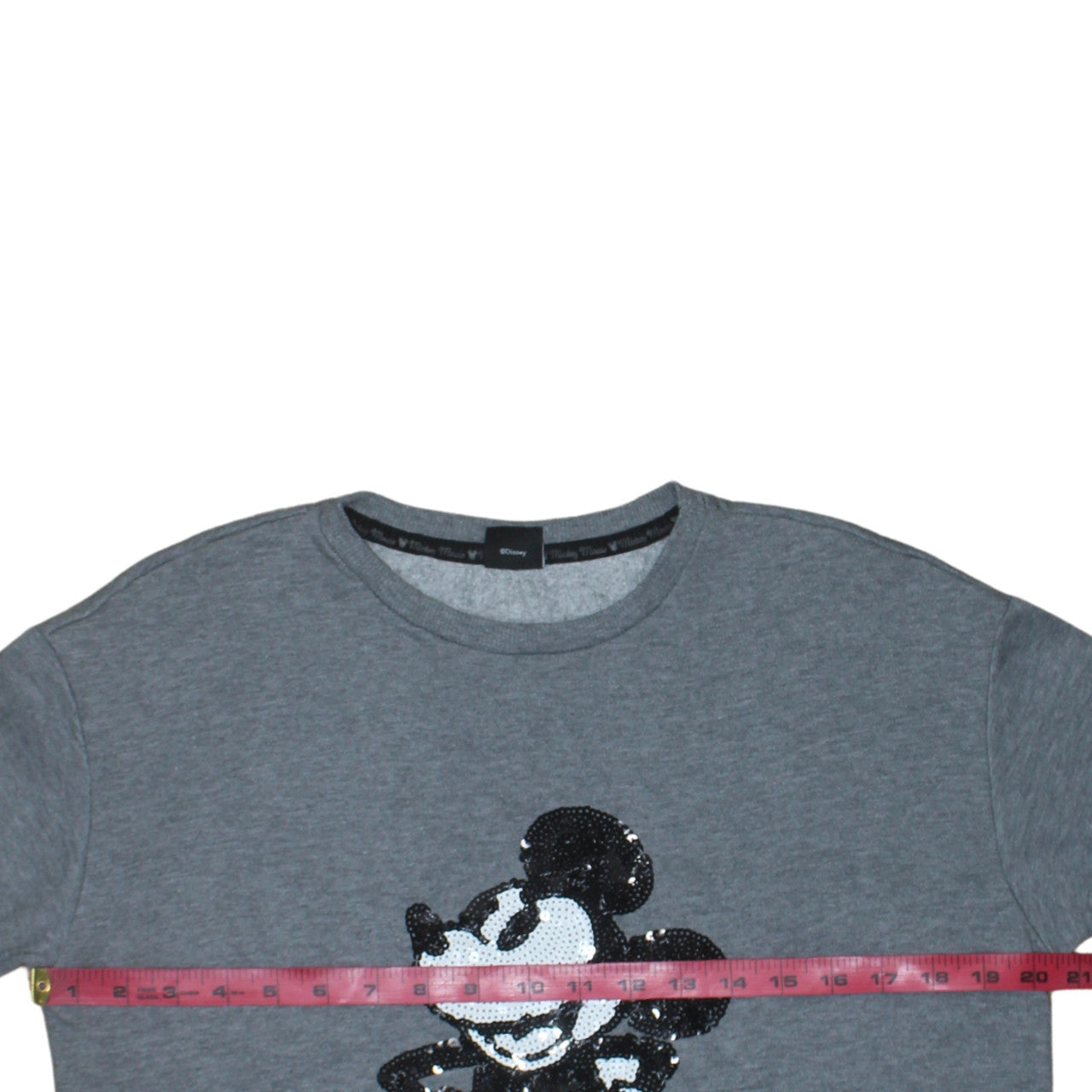 Disney at George Womens Grey Sequin Mickey Mouse Sweatshirt UK 10