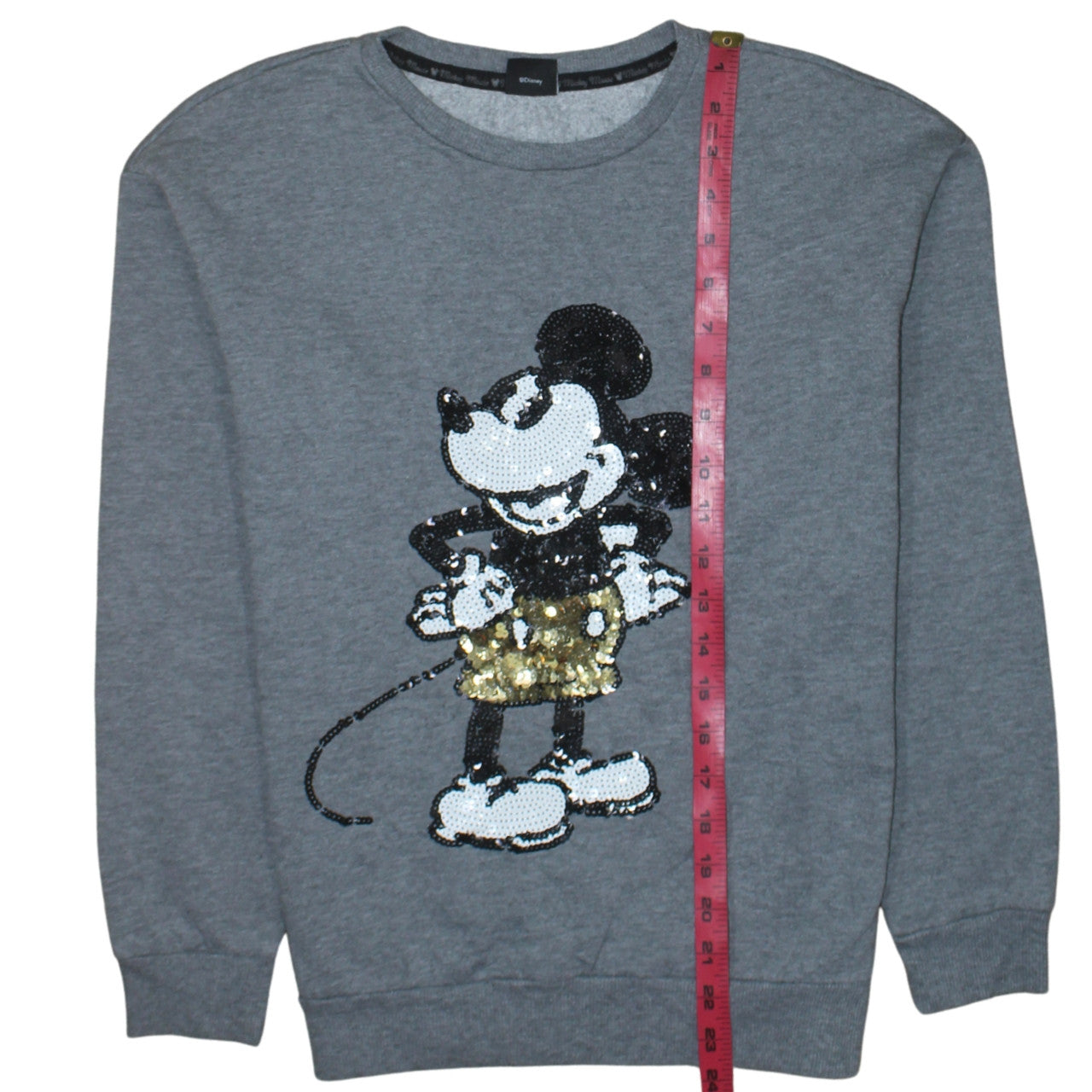 Disney at George Womens Grey Sequin Mickey Mouse Sweatshirt UK 10