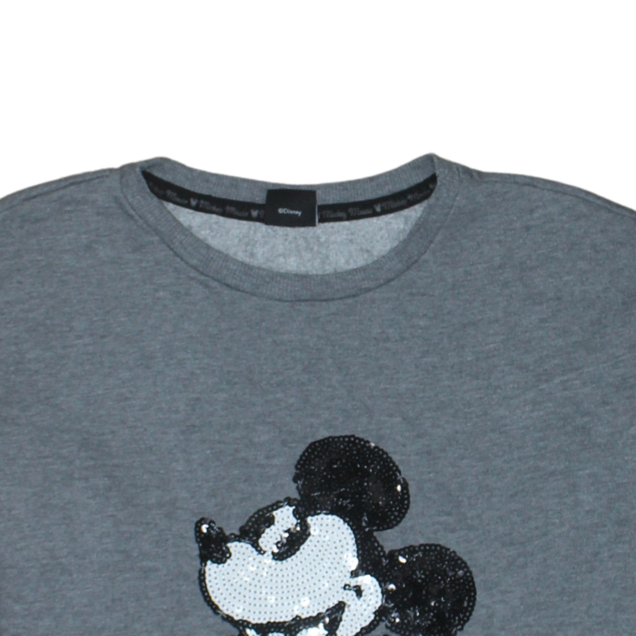Disney at George Womens Grey Sequin Mickey Mouse Sweatshirt UK 10