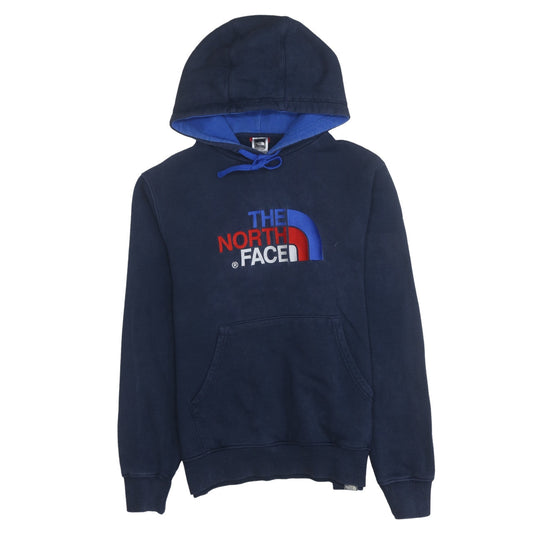 The North Face Men's Blue Pullover Hoodie M Embroidered Logo