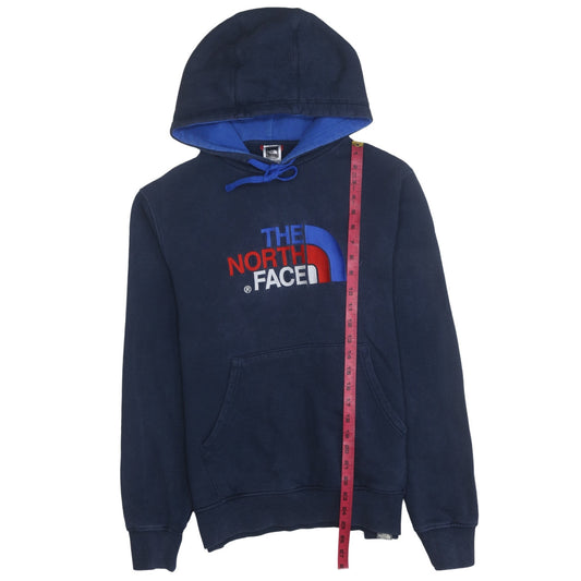 The North Face Men's Blue Pullover Hoodie M Embroidered Logo