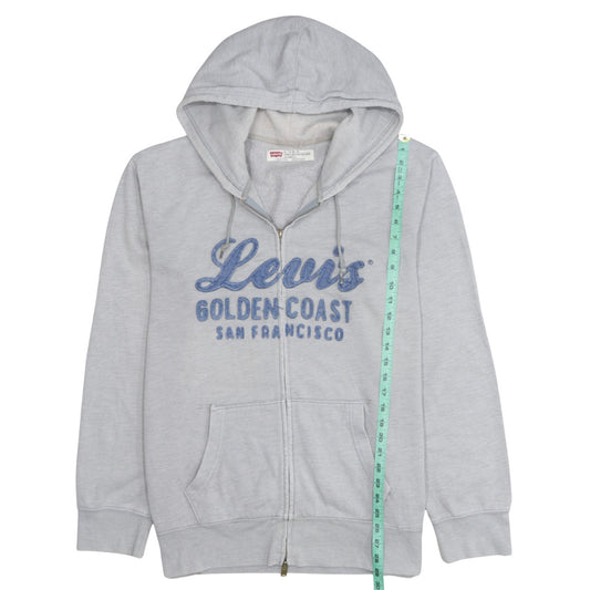 Levi's Men's Grey Full Zip Hoodie 2XL Embroidered Classic Fleece