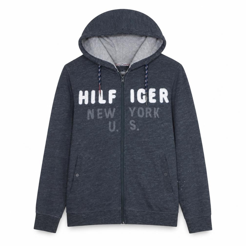 Hilfiger Denim Men's Blue Full Zip Hoodie S Regular Fit