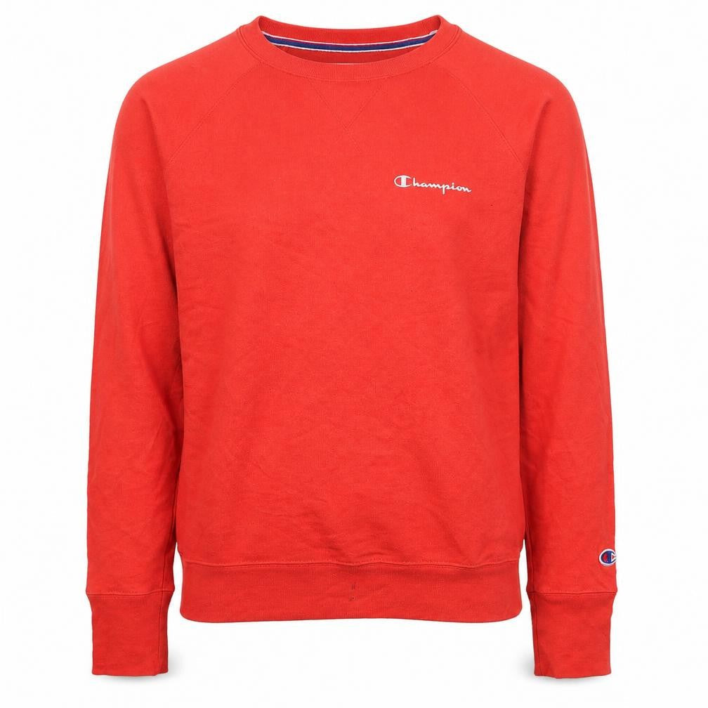 Champion Men's Red Crew Neck Pullover Sweatshirt Size S