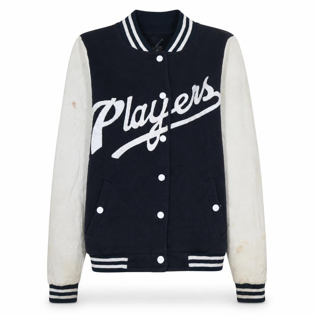 Apricot Womens Navy & White Varsity Full Zip Sweatshirt S/M