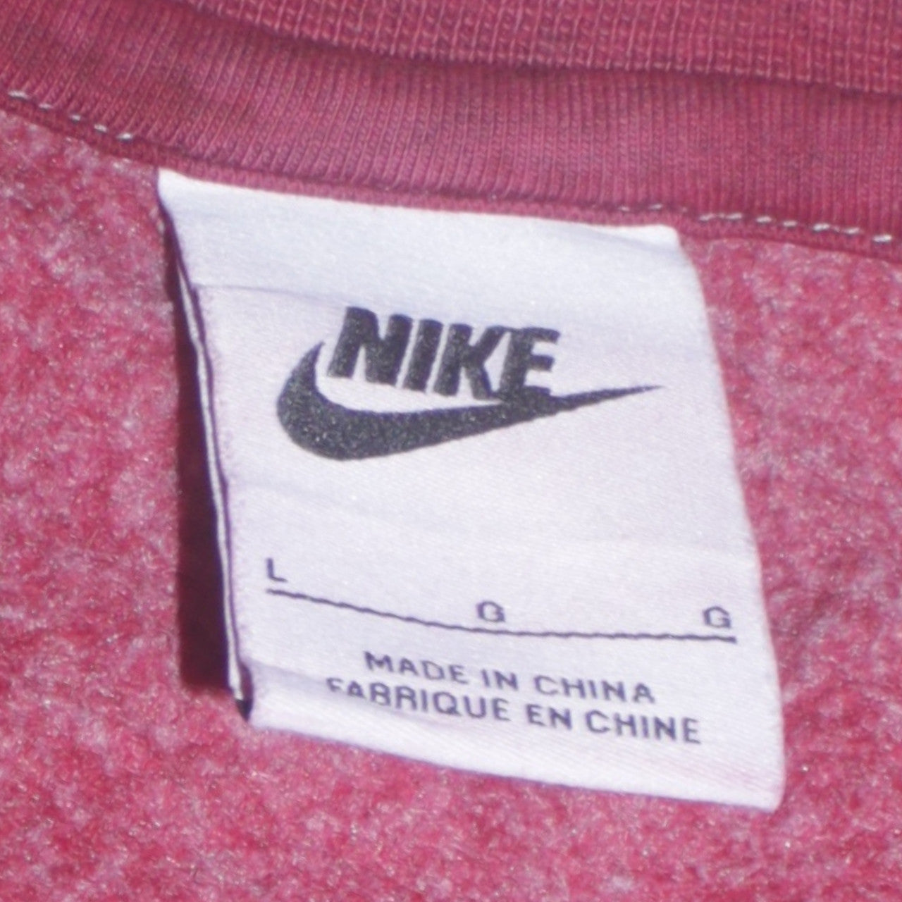 Nike Men's Red Logo Pullover Sweatshirt Size L