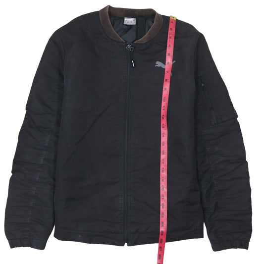 Puma Men's Black Small Bomber Jacket Full Zip Casual