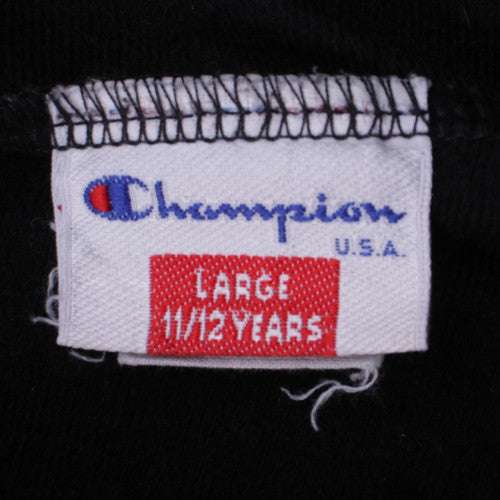 Champion Boys Black Large 11-12 Years Track Pants with Side Stripe