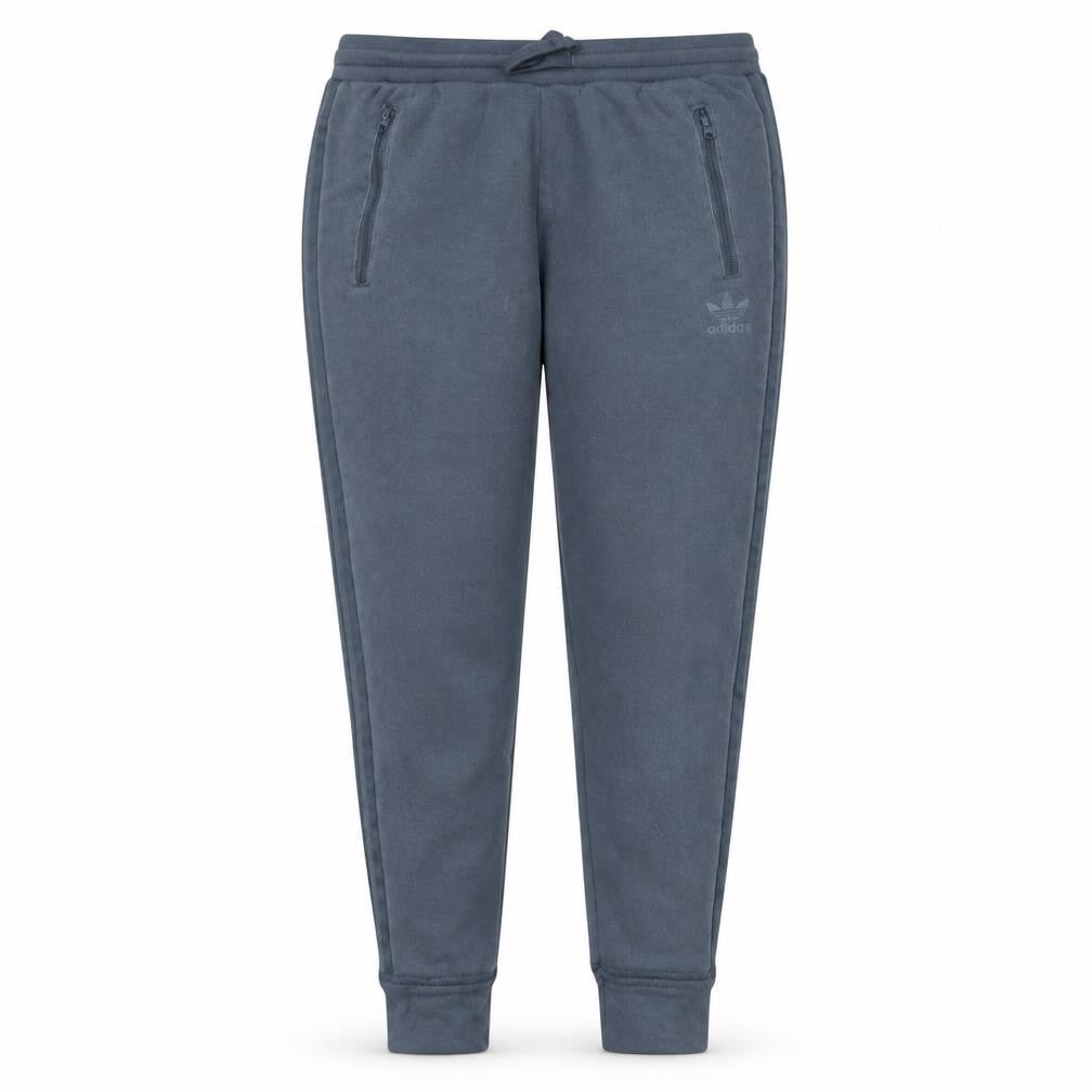 Front view of Adidas Women Blue Jogger Trousers, size 10, Fleece Slim Fit