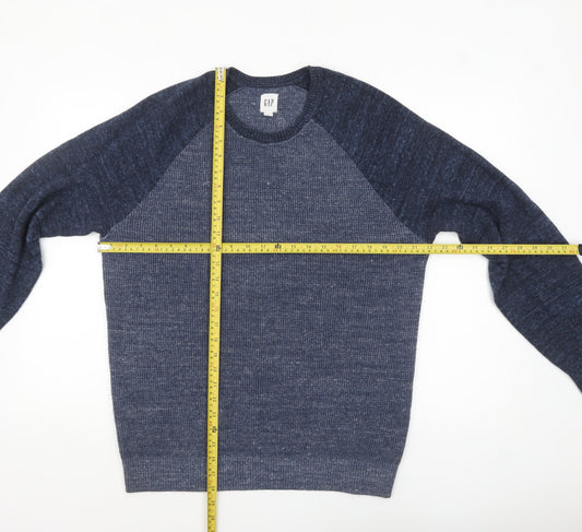 GAP Men's Blue M Knit Crew Neck Pullover Jumper