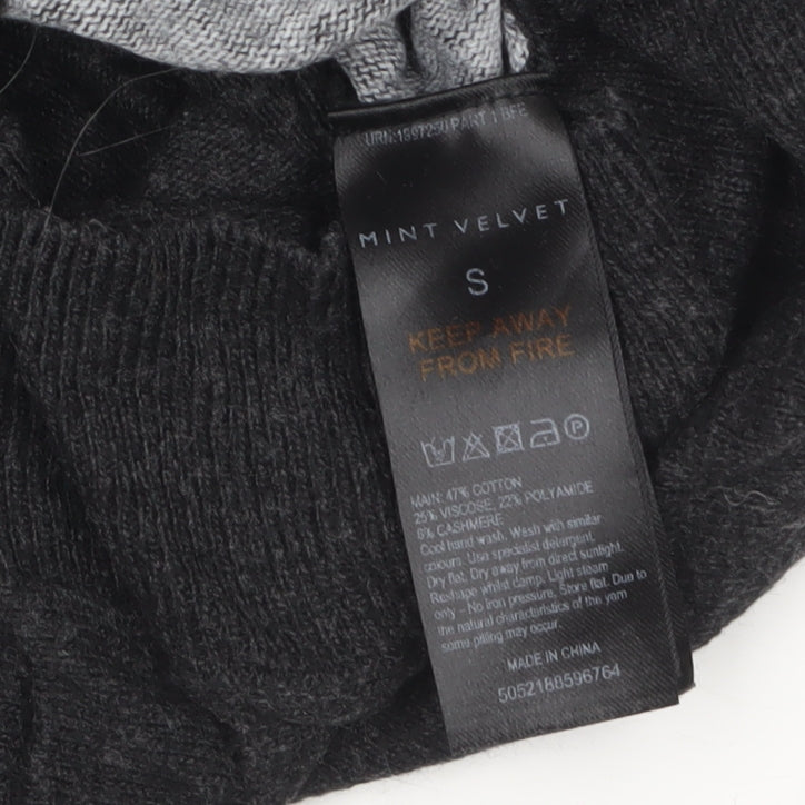 Mint Velvet Women's Black Boat Neck Cashmere Blend Jumper Size S
