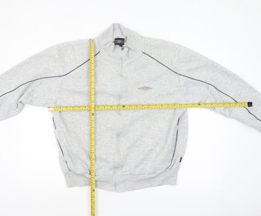 Umbro Mens Grey Full Zip Basic Jacket L Sportswear
