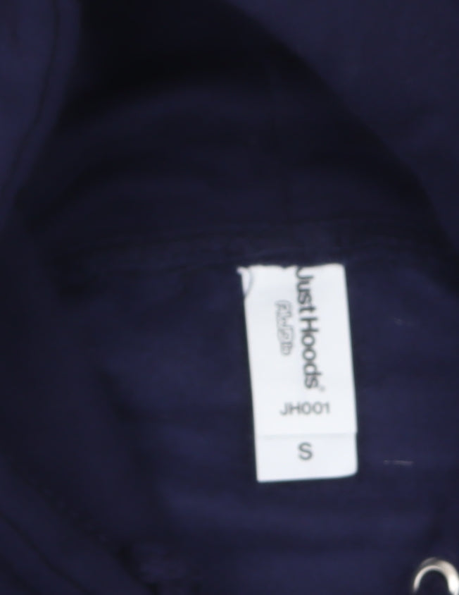 Just Hoods Unisex Blue Christmas Pullover Hoodie Size S