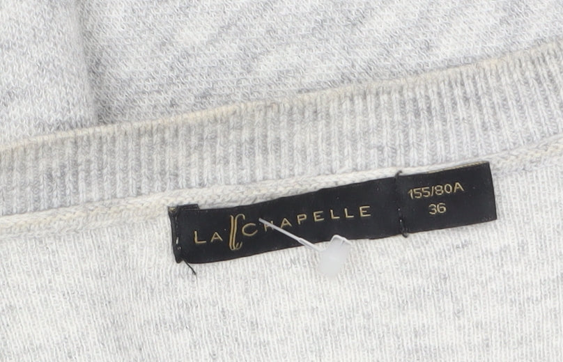 La Chapelle Women’s Grey Bird Print Crew Neck Jumper Size 8