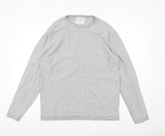 Jack & Jones Men’s Grey Cotton Pullover Jumper L