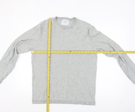 Jack & Jones Men’s Grey Cotton Pullover Jumper L