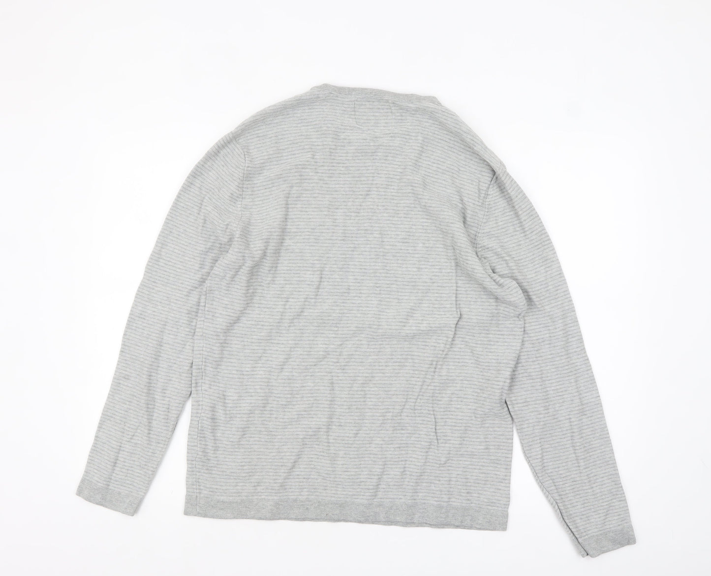 Jack & Jones Men’s Grey Cotton Pullover Jumper L