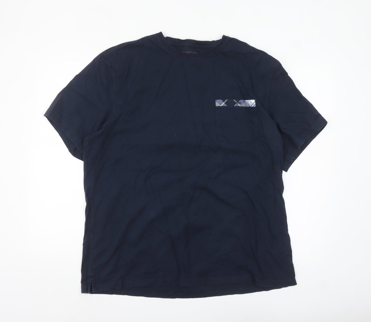 Barbour Men's Blue 2XL Crew Neck Cotton Pocket T-Shirt