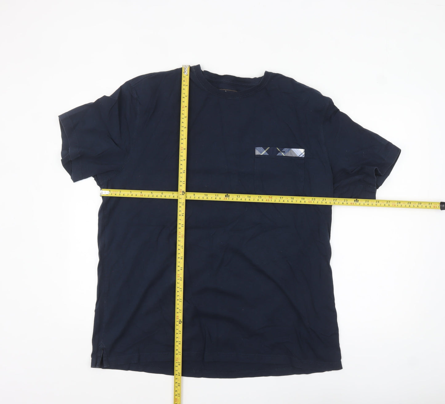 Barbour Men's Blue 2XL Crew Neck Cotton Pocket T-Shirt