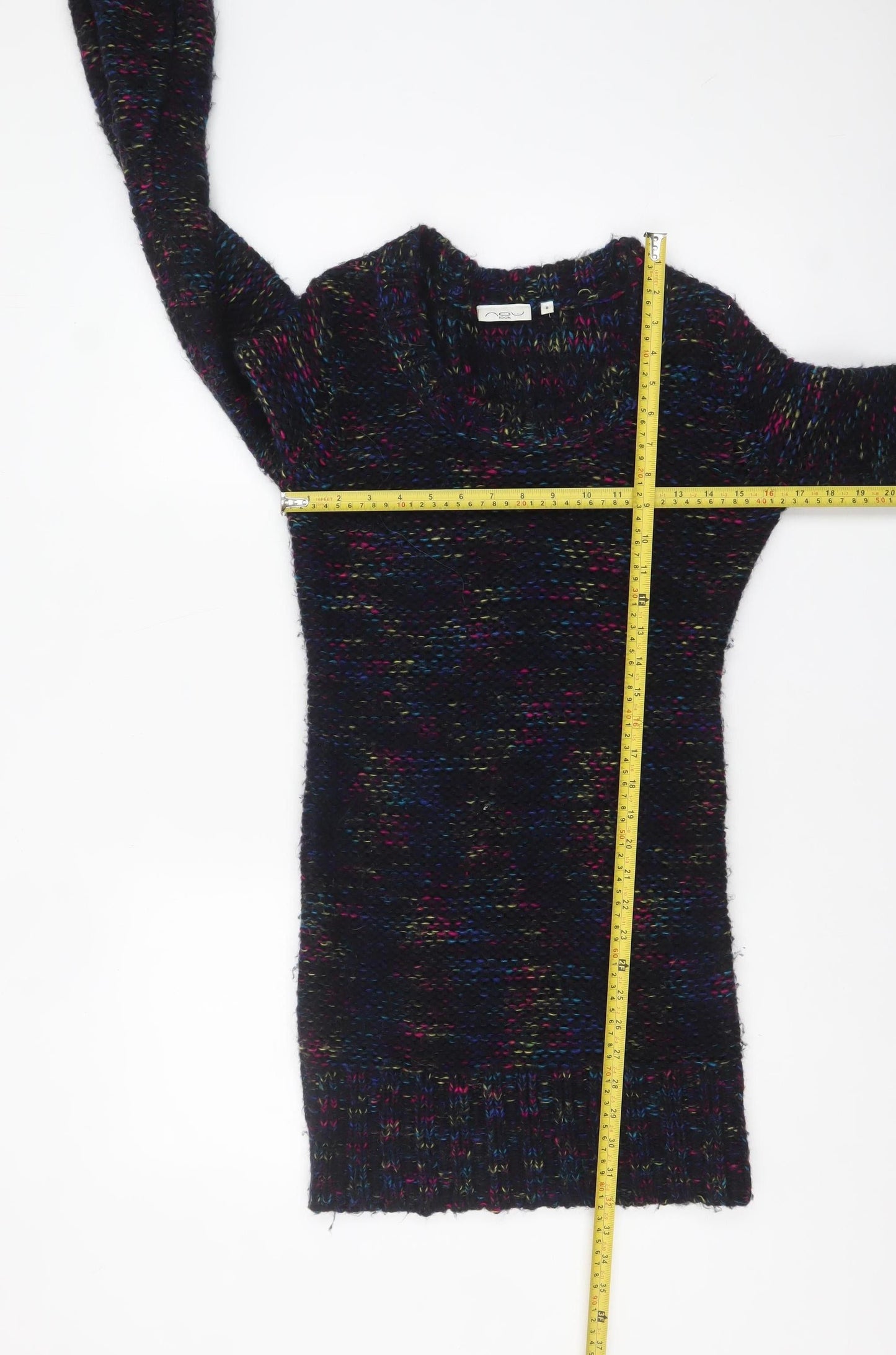 New Look Women's Multicoloured Chunky Knit Pullover Jumper Size 8
