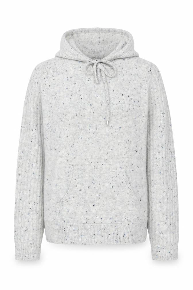Marks and Spencer Women's Grey Hooded Knit Jumper Small