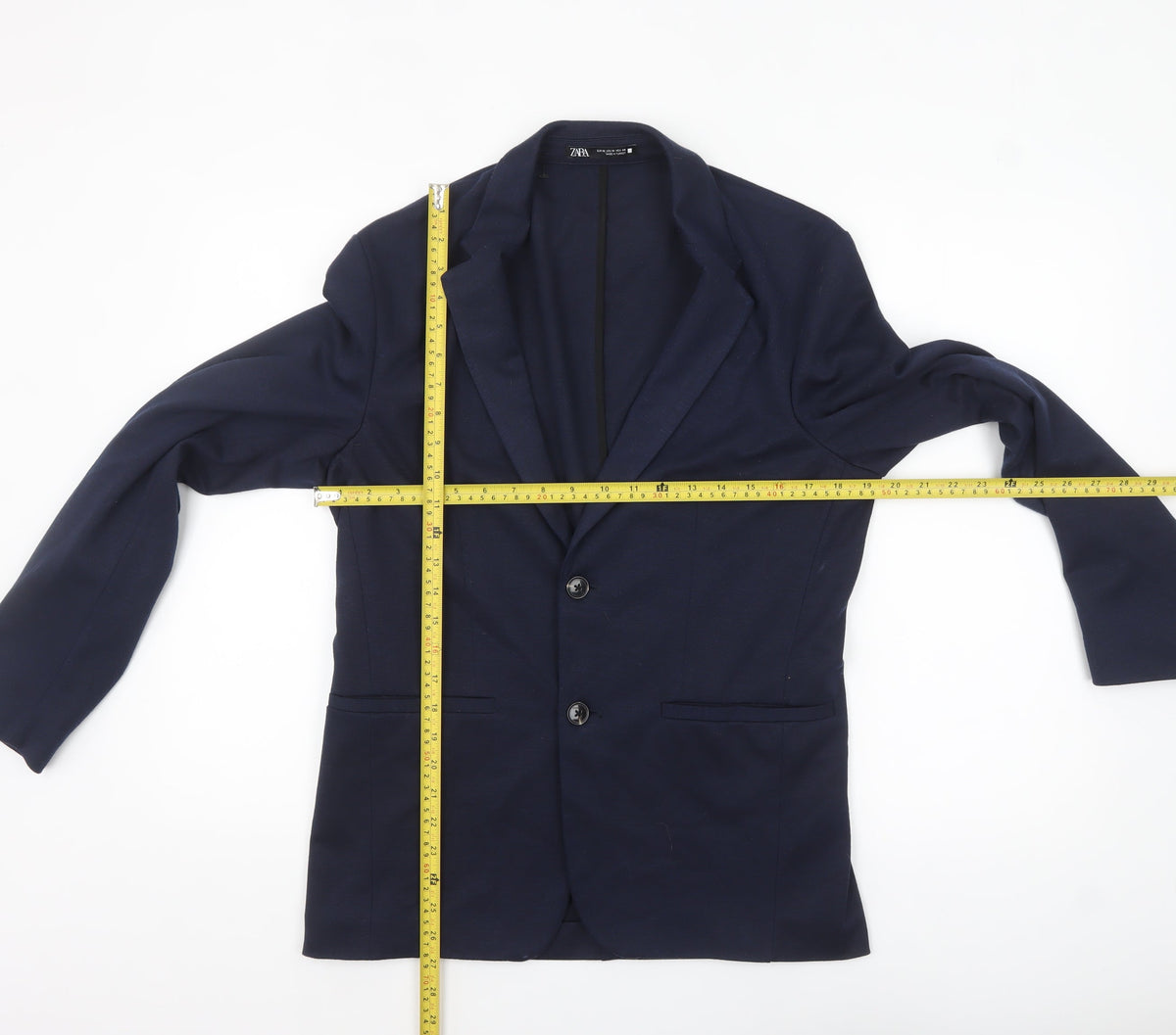 Zara Women Blue Collared Knit Cardigan Size 12