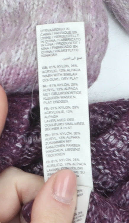 Fat Face Women's Beige Purple Ombre Knit Jumper Size 10 Regular