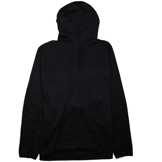 Reebok Men’s Black XL 1/2 Zip Hoodie with Red Stripe Sportswear
