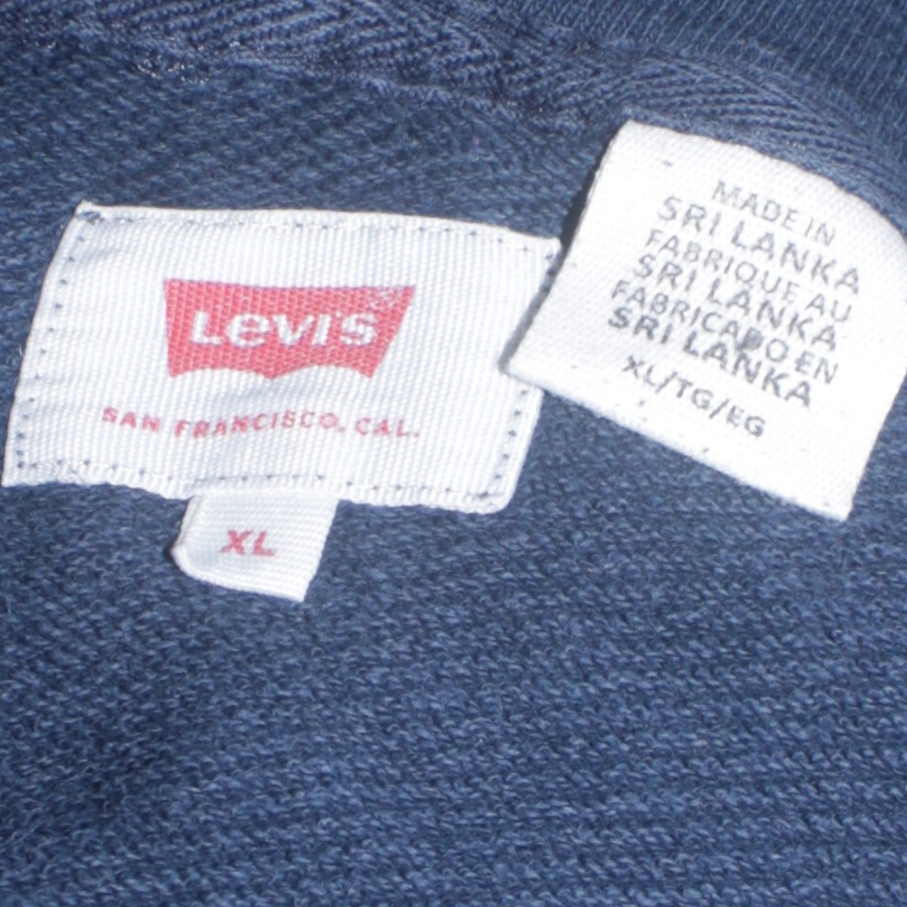 Levi's Men's Blue XL Pullover Hoodie Classic Logo Fleece Sweatshirt
