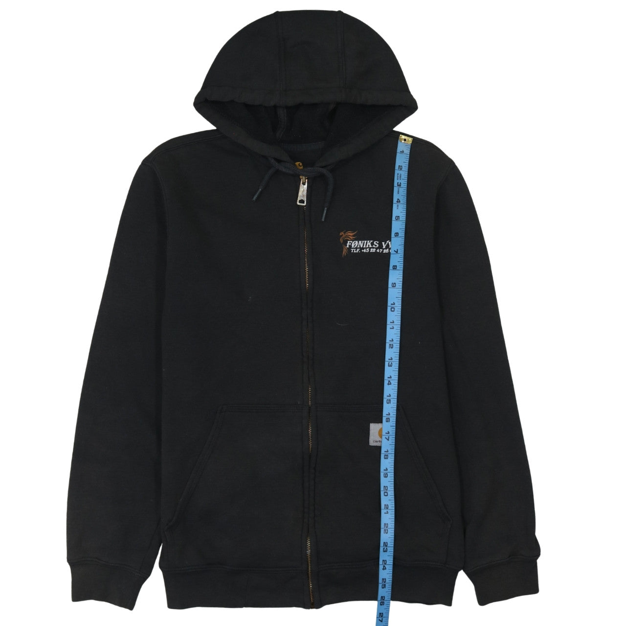 Carhartt Men's Black Full Zip Hoodie Size S Workwear Fleece