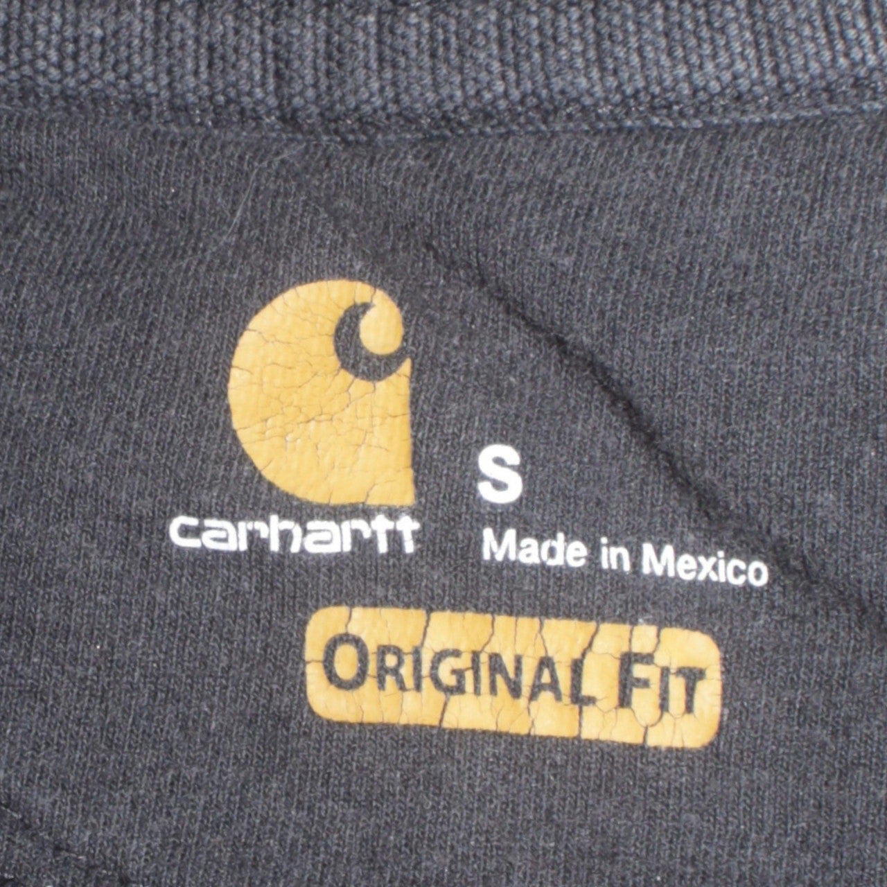 Carhartt Men's Black Full Zip Hoodie Size S Workwear Fleece