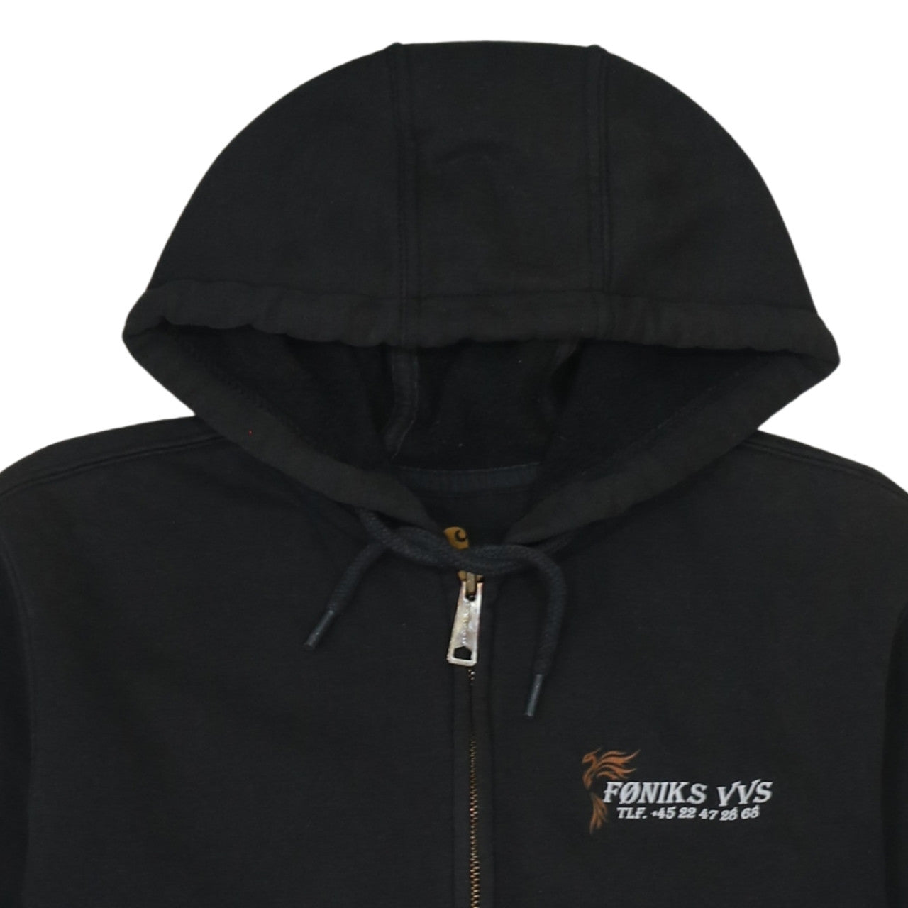 Carhartt Men's Black Full Zip Hoodie Size S Workwear Fleece
