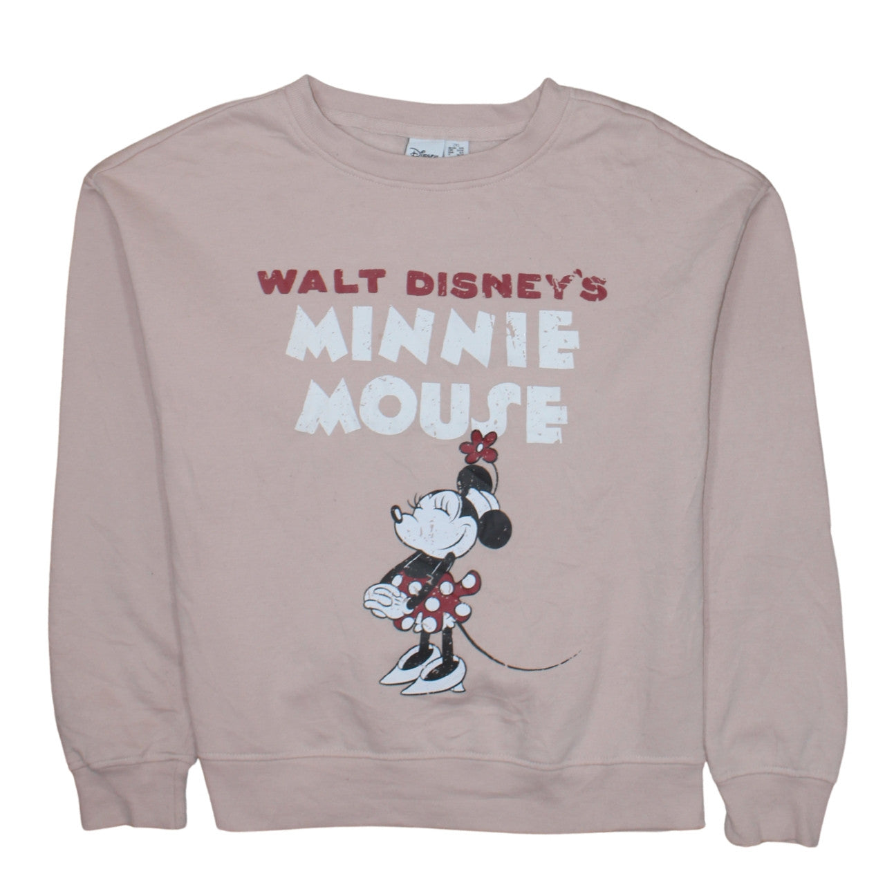 Primark Disney Women Pink Minnie Mouse Pullover Sweatshirt 2XS