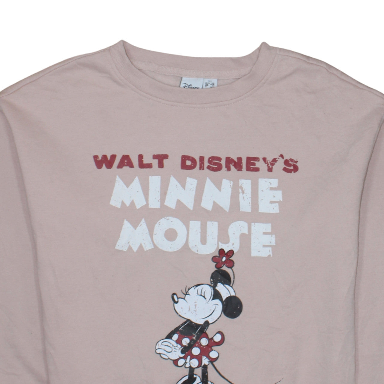 Primark Disney Women Pink Minnie Mouse Pullover Sweatshirt 2XS