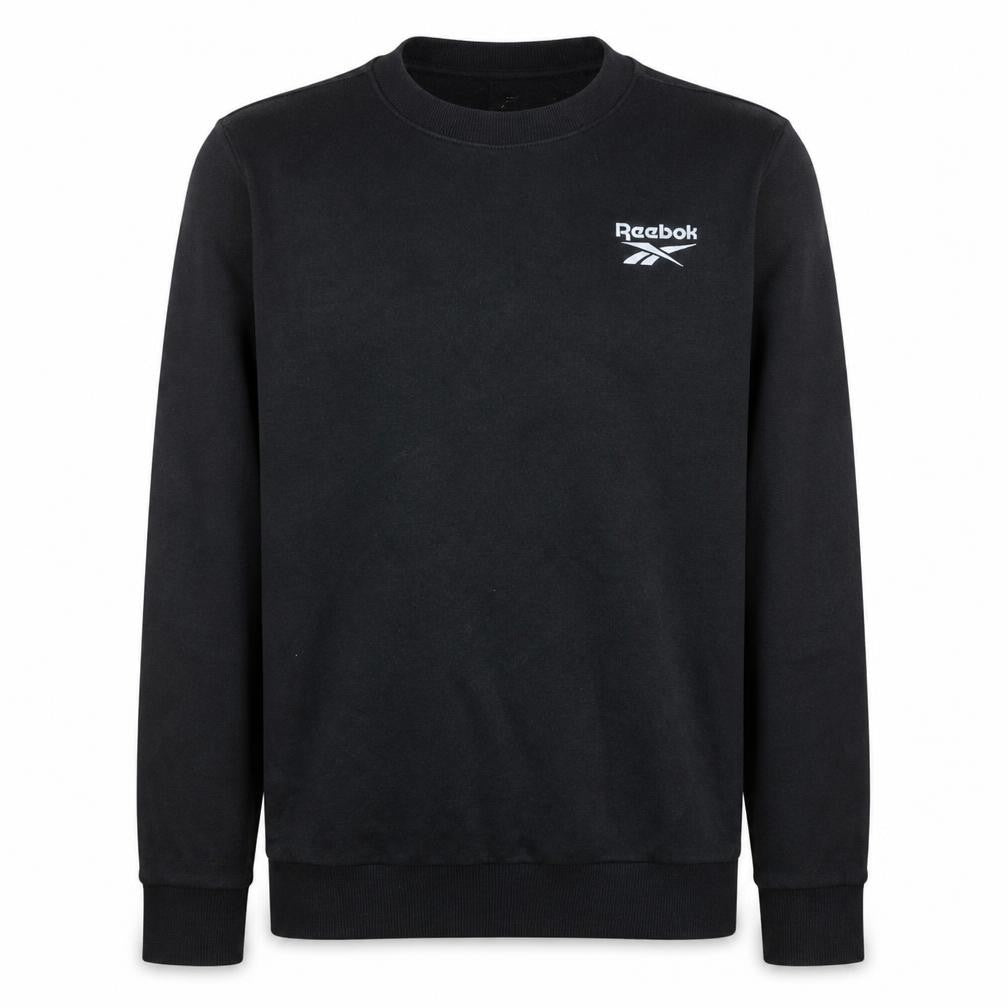 Reebok Men's Black Small Crew Neck Pullover Sweatshirt