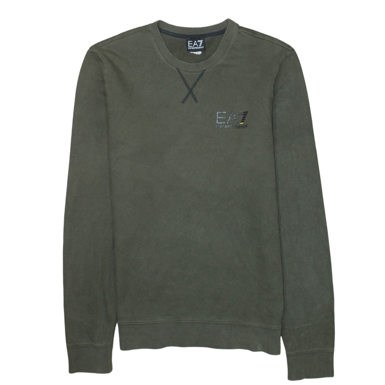 Emporio Armani EA7 Men's Green Crew Neck Sweatshirt Size M