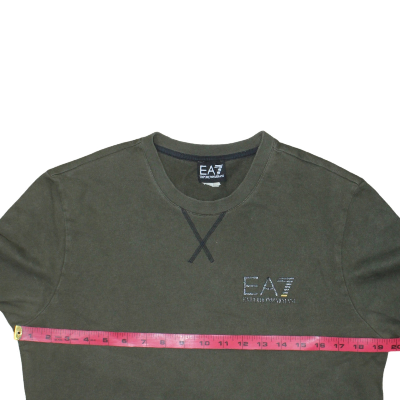 Emporio Armani EA7 Men's Green Crew Neck Sweatshirt Size M