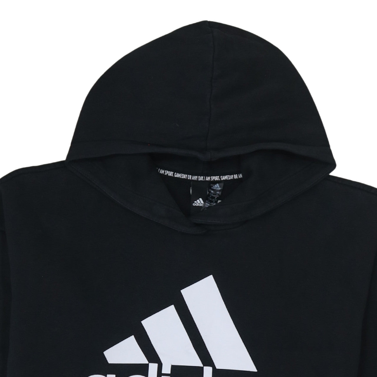 Adidas Womens Black Pullover Hoodie Size S Logo Print Sportswear