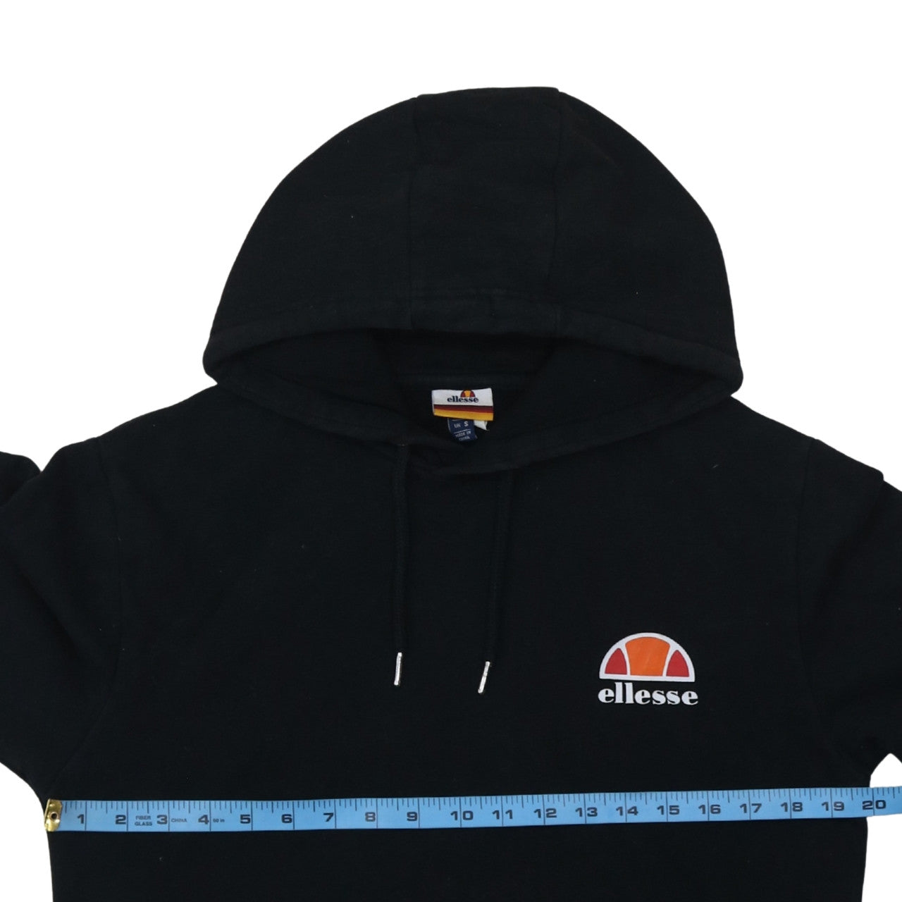 Ellesse Men's Black Pullover Hoodie Small Sports Logo Sweatshirt