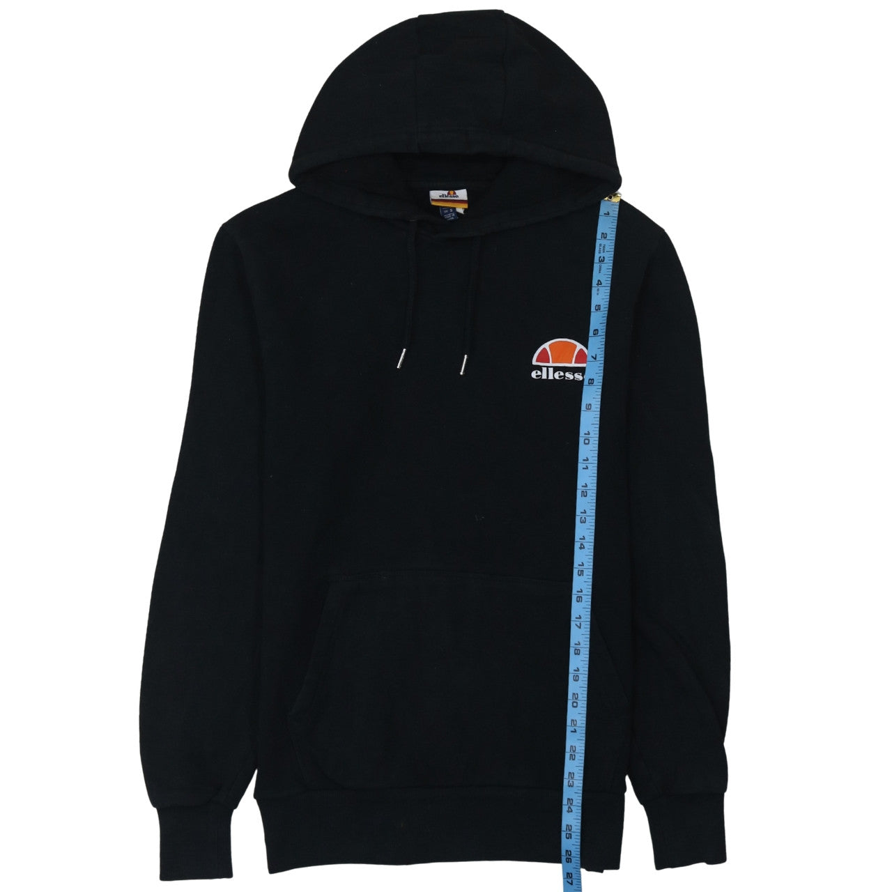 Ellesse Men's Black Pullover Hoodie Small Sports Logo Sweatshirt