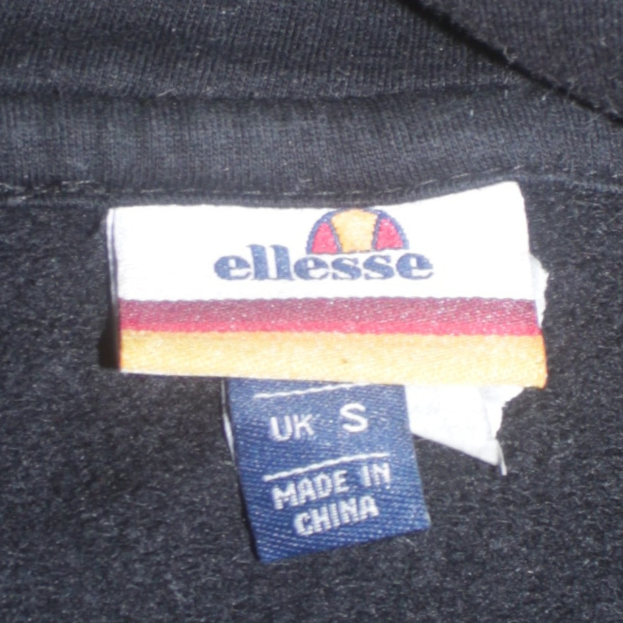 Ellesse Men's Black Pullover Hoodie Small Sports Logo Sweatshirt
