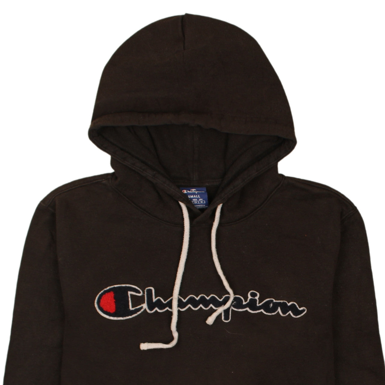 Champion Men's Brown Pullover Hoodie Small Logo Fleece Sweatshirt