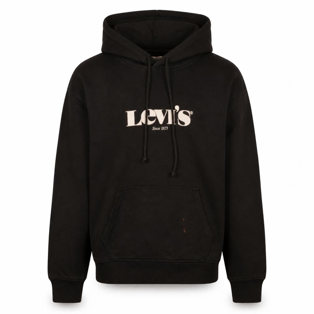 Levi's Men's Black Pullover Hoodie XS Logo Fleece Sweatshirt