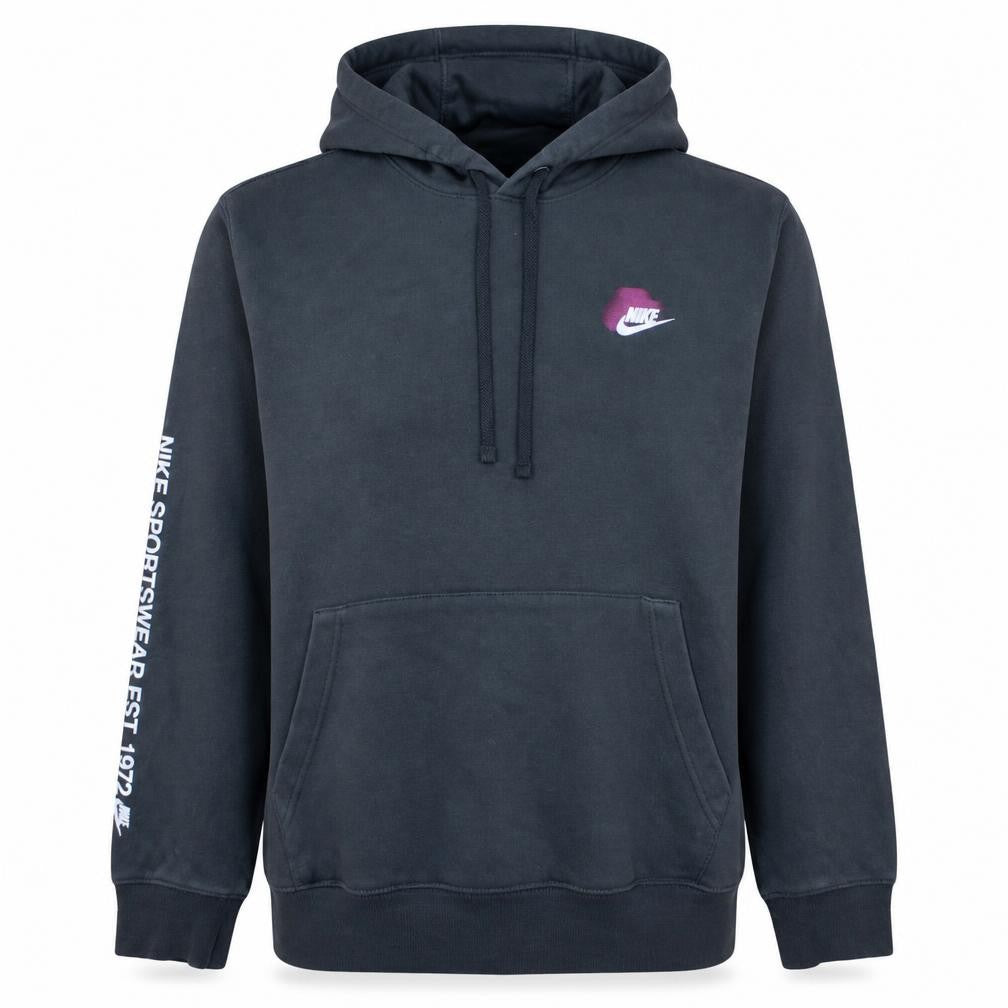 Nike Womens Black XL Pullover Hoodie with Pink Logo Sportswear Design