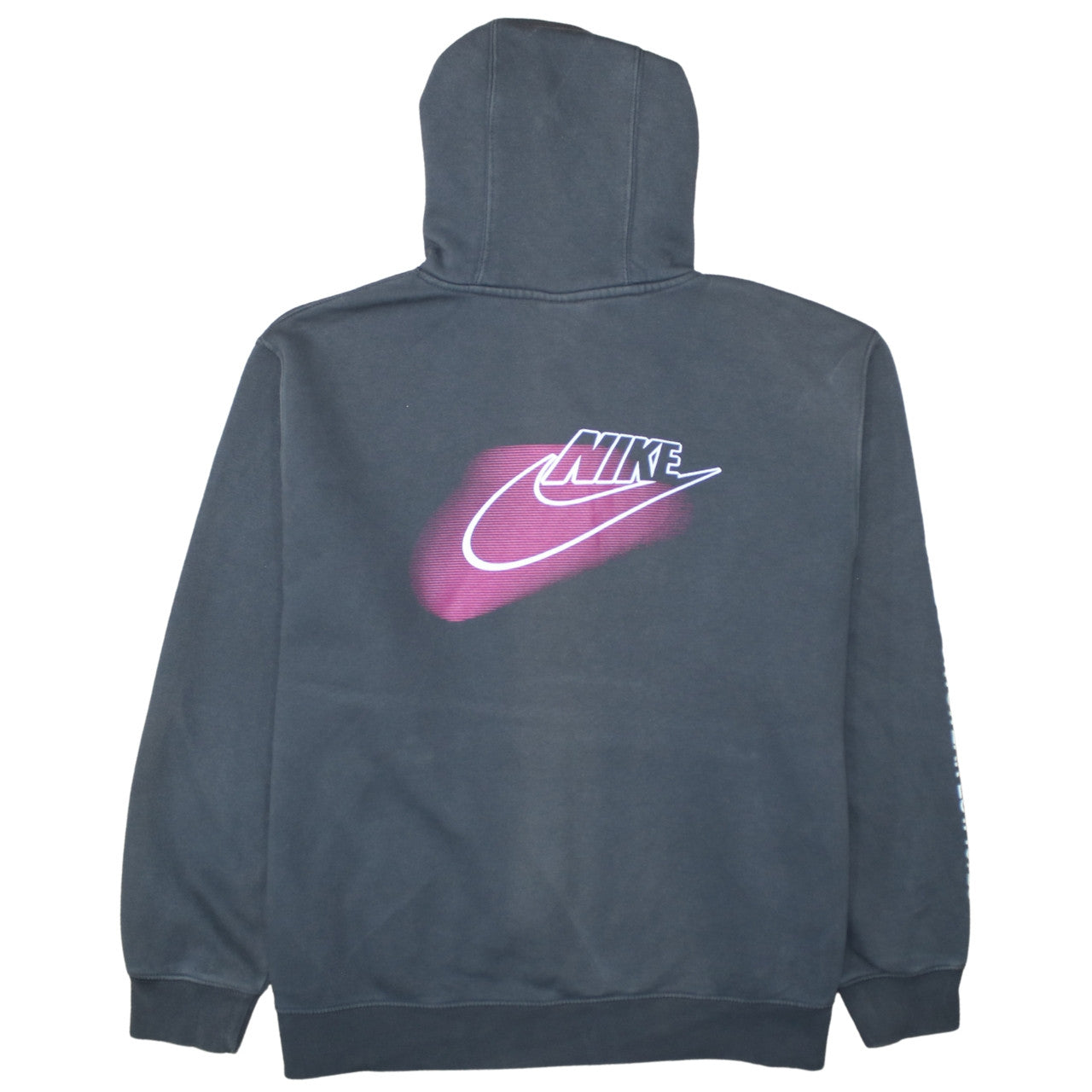 Nike Womens Black XL Pullover Hoodie with Pink Logo Sportswear Design