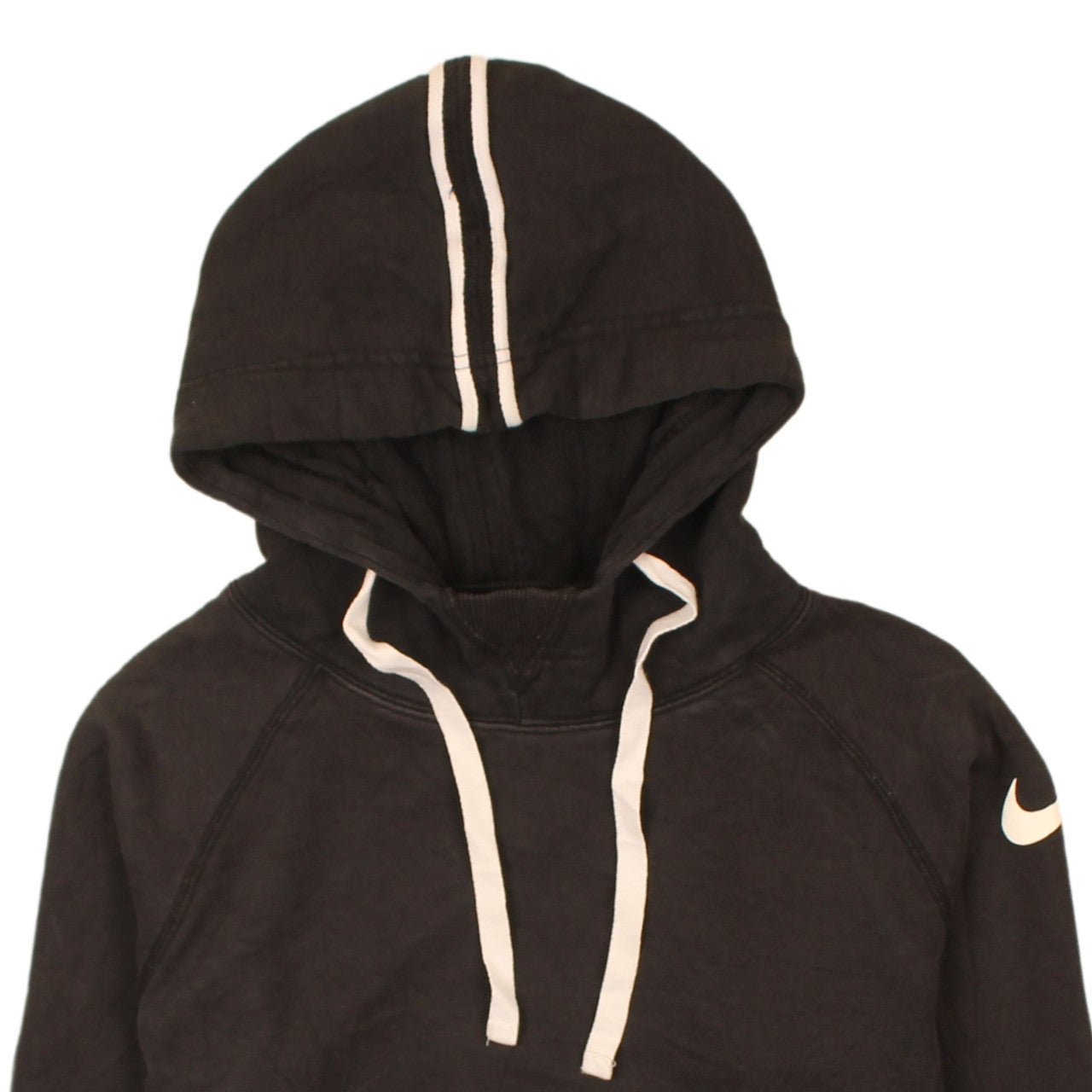 Nike Women Black XS Pullover Hoodie with Drawstring Detail