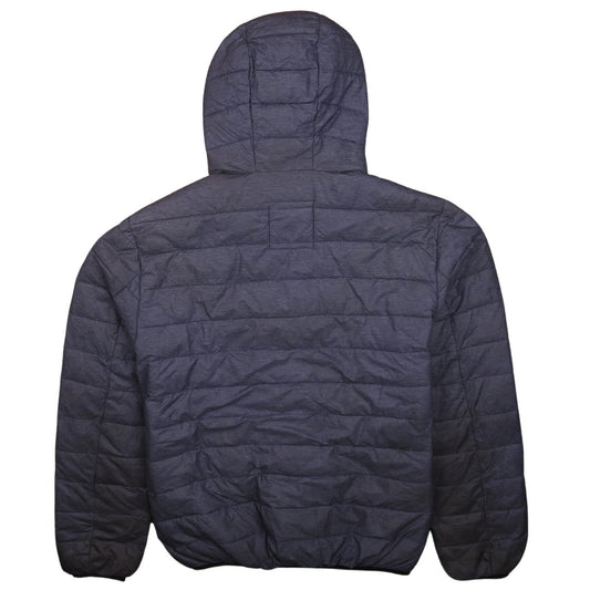 Champion Men's Blue Hooded Puffer Jacket L Outdoor Style