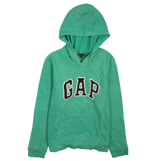 GAP Boys Green Pullover Hoodie L Logo Fleece Sweatshirt
