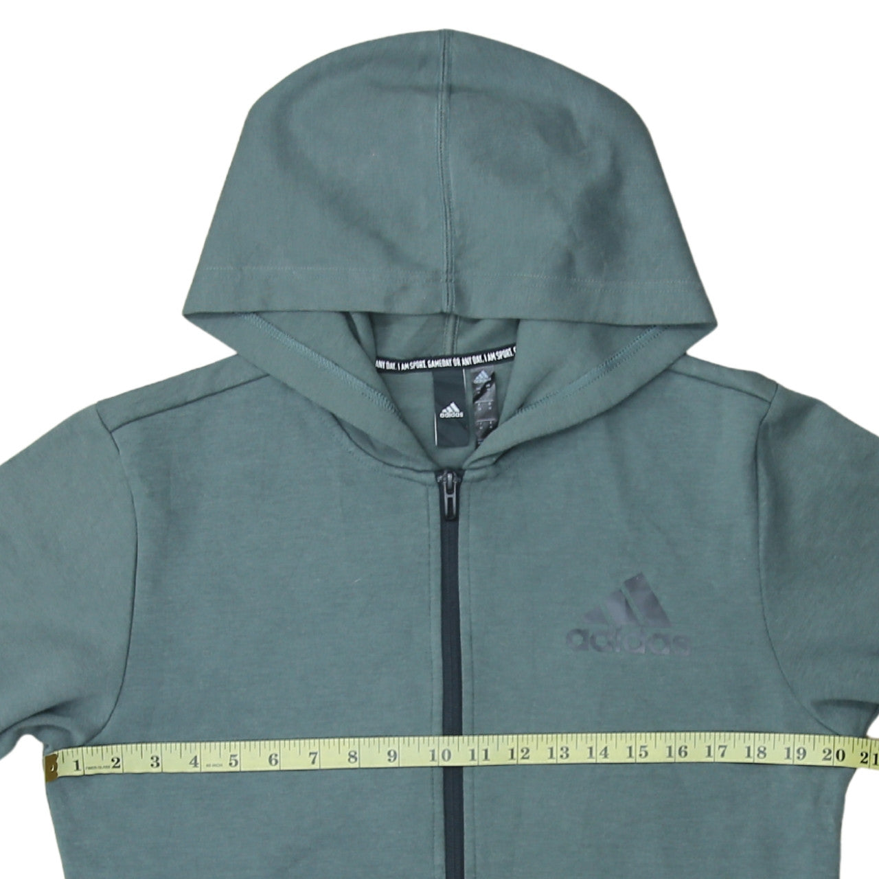 Adidas Men’s Green Full Zip Hoodie Size M Sportswear