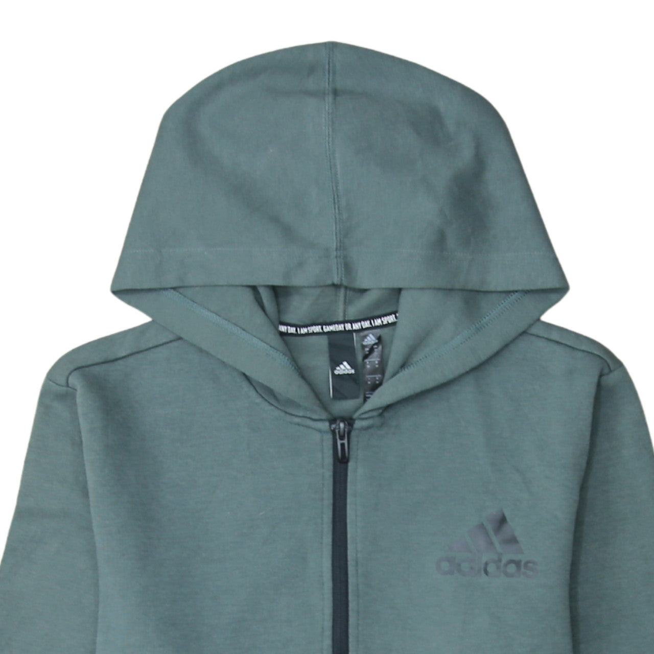 Adidas Men’s Green Full Zip Hoodie Size M Sportswear